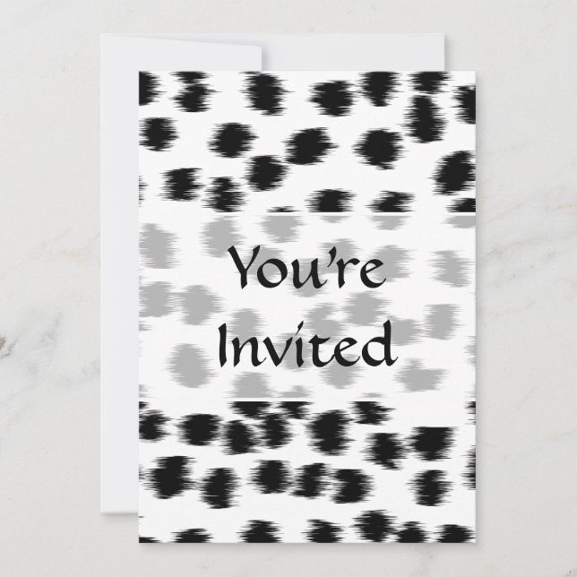 Invitation Motif d'impression Dalmatien noir et blanc. (Devant)