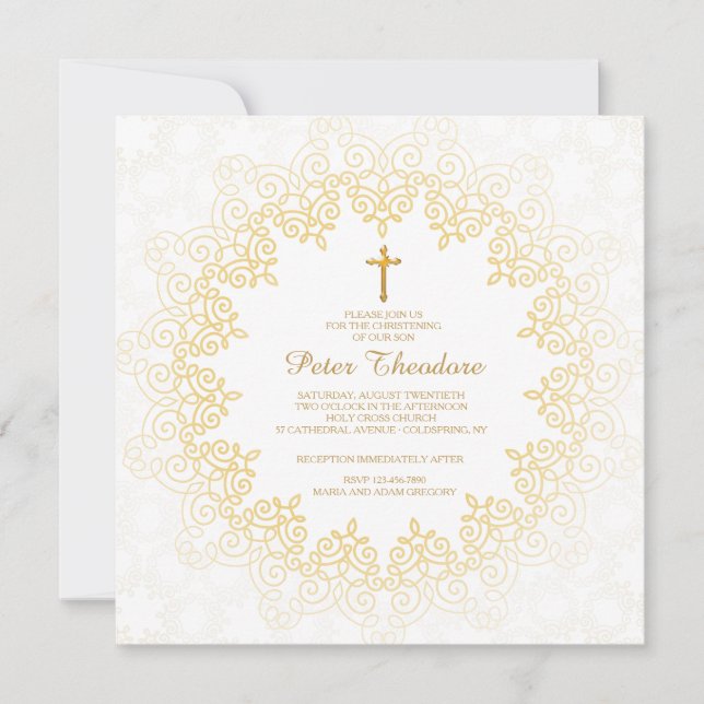 Invitation Motif d'or (Devant)