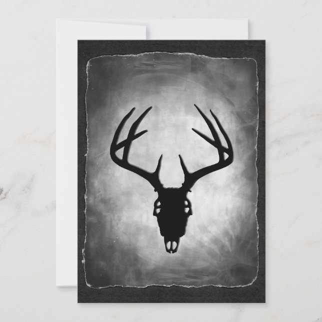 Invitation motif du crâne de Deer Antlers (Devant)
