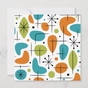 Invitation Motif en étoileburst de style Mid Century Modern