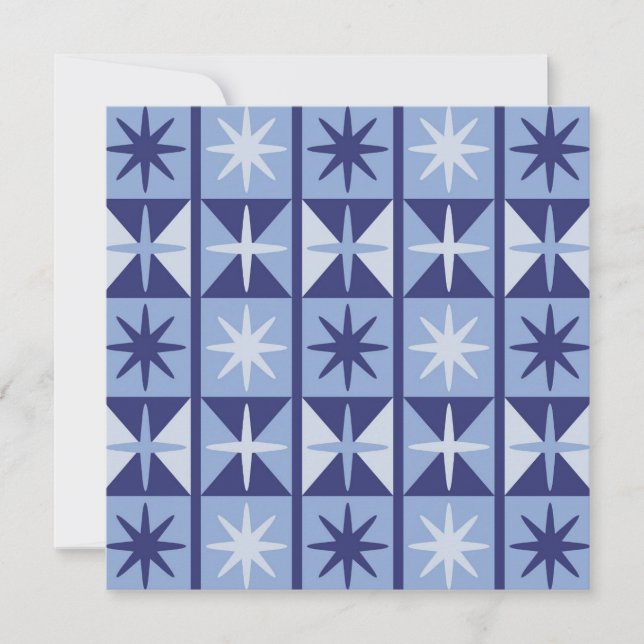 Invitation Motif en forme d'étoile du milieu du siècle modern (Devant)