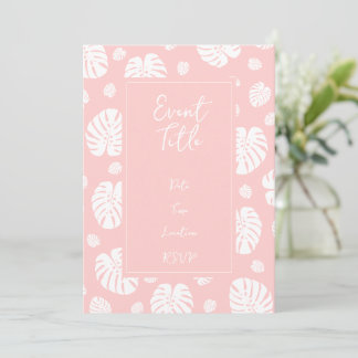 Invitation motif feuilles de palmier