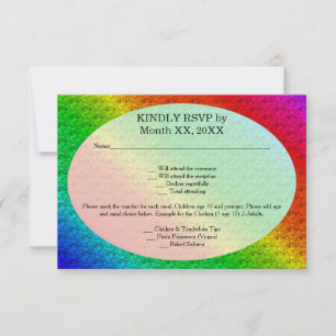 Invitation Motif floral arc-en-ciel Mariage d'automne