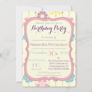 Invitation Motif floral de printemps géométrique chic de Boho