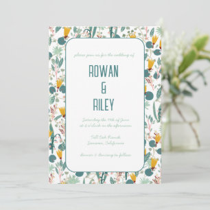 Invitation Motif floral fait main Spring Garden Chic Custom