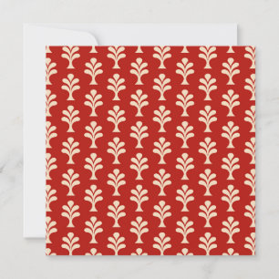 Invitation Motif folklorique de tulipe rouge suédois