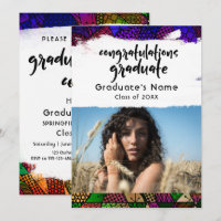 Motif Géométrique Coloré Coup de Pinceau Graduatio