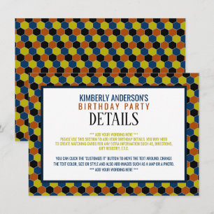 Invitation Motif géométrique lumineux, moderne détails d'anni