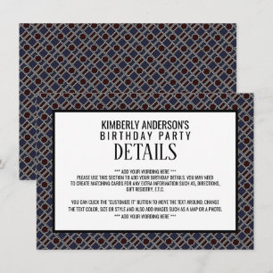 Invitation Motif géométrique tendance, moderne détails d'anni