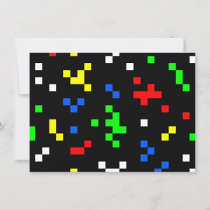 Invitation Motif graphique de jeu vidéo rétro 8 bits