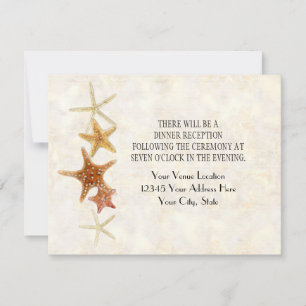Invitation Motif grec moderne Starfish Beach Mariage