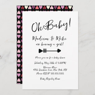 Invitation Motif Heart Valentines Jour Motif Baby shower