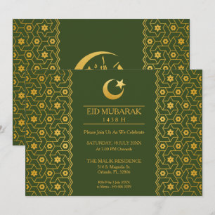 Invitation Motif islamique de la fête de l'Aïd