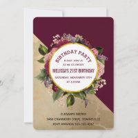 Motif Marbre Doré et Fleurs Bourguignonnes pour An