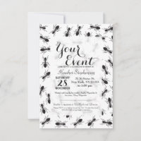 Motif noir drôle de fourmis