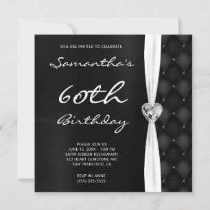 Invitation Motif Ombre Foil Black Diamond gris