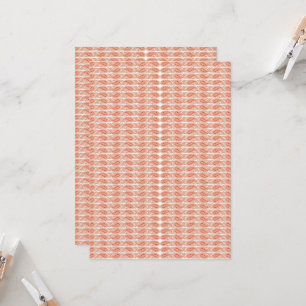 Invitation motif orange et blanc sur arrière - plan blanc