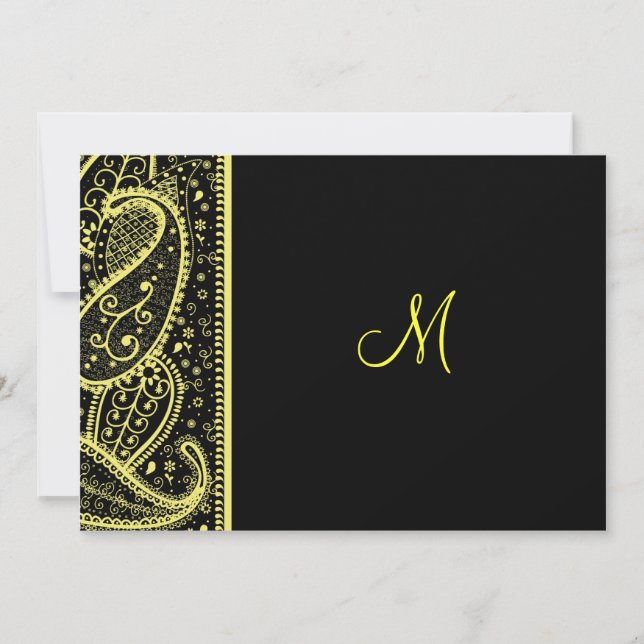 Invitation Motif Paisley (Devant)