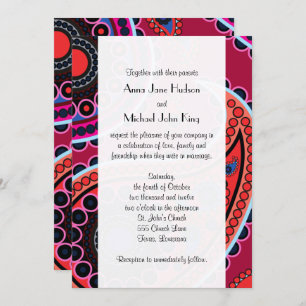 Invitation Motif Paisley, Persian Paisley, Boteh, Mariage