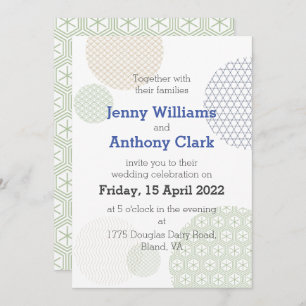 Invitation Motif papier japonais moderne