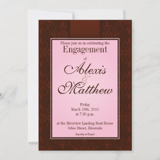 Invitation - Motif Pink & Cocoa Orlee