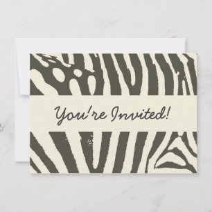 Invitation Motif Poster de animal Zebra Stripe