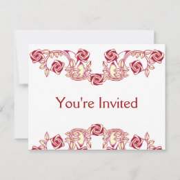 Invitation Motif rose