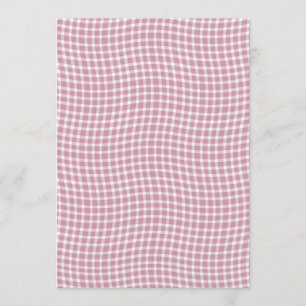 Invitation Motif sans couture à carreaux à carreaux rose blan