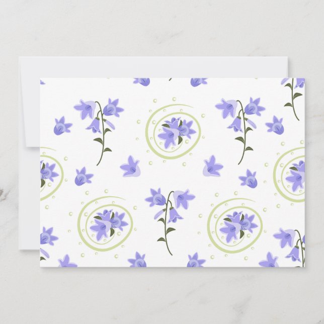 Invitation Motif sans couture Bellflower (Devant)