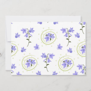 Invitation Motif sans couture Bellflower