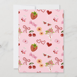 Invitation Motif sans couture de la Saint-Valentin mignon – C