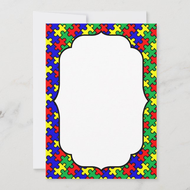 Invitation Motif sans couture de puzzle (Devant)
