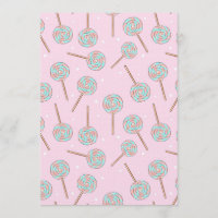 Motif sans couture de sucette pastel rose mignonne