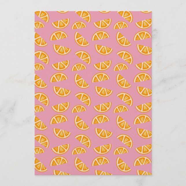 Invitation Motif sans couture d'oranges rafraîchissantes dess (Devant)