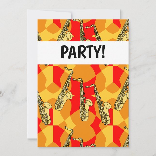 Invitation Motif saxophone (Devant)