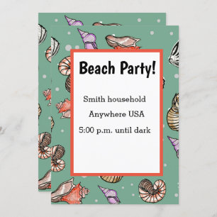 Invitation Motif Seashell