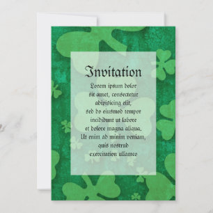 Invitation Motif shamrock