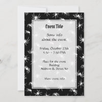 Invitation motif silhouettes d'araignée