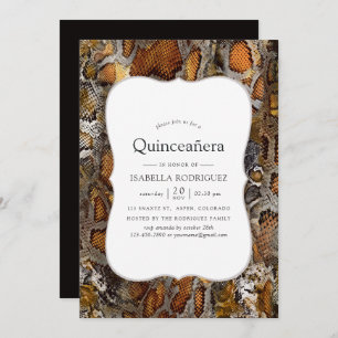Invitation Motif Snakeskin Quinceanera