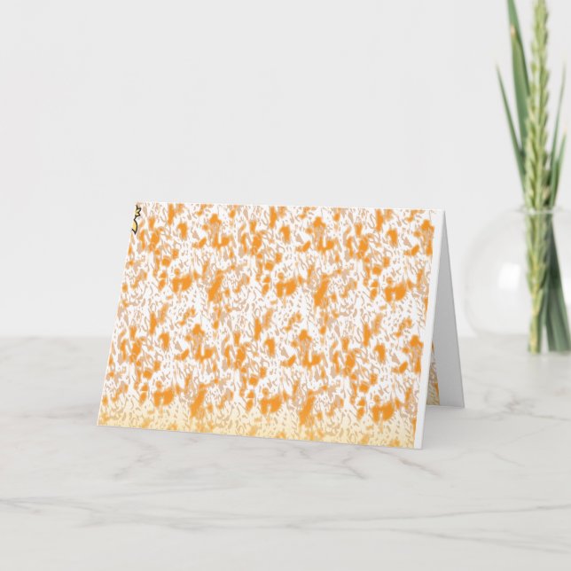 Invitation Motif textile présentant un motif vibrant orange e (Devant)