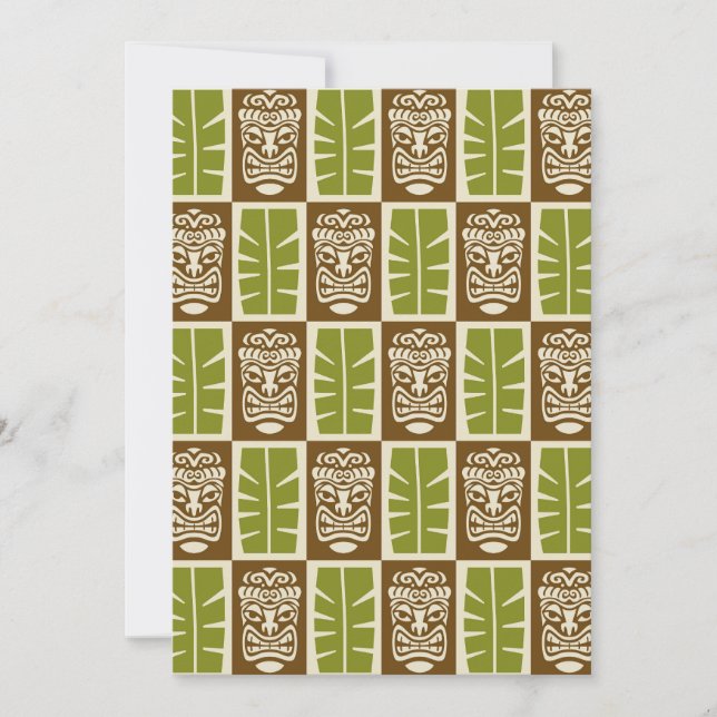 Invitation Motif Tiki (Devant)