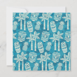 Invitation Motif Tiki Rétro Moderne du Milieu du Siècle