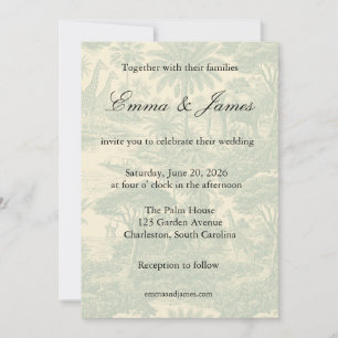 Invitation Motif Toile de Jungle Design Scénique Tropical