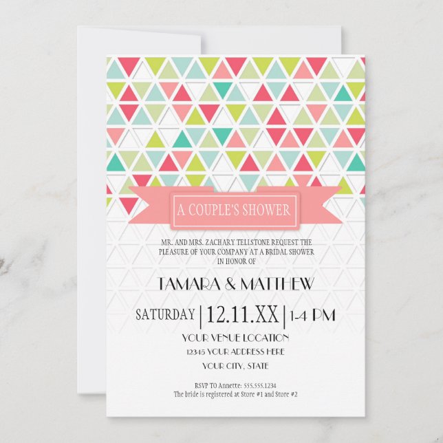 Invitation Motif Triangle Style Modèle Géométrique Triangulai (Devant)