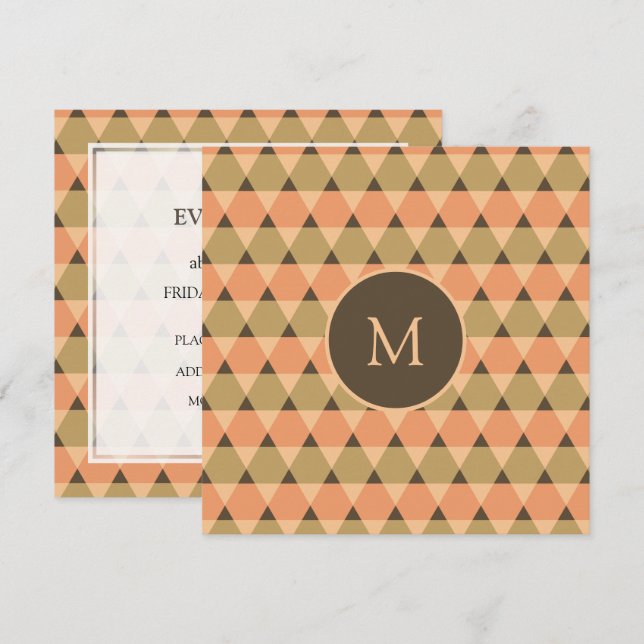 Invitation Motif triangles (Devant / Derrière)