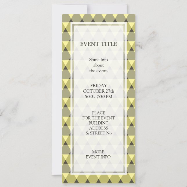 Invitation Motif triangles (Dos)