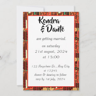 Invitation Motif tribal Afrocentrique Kente