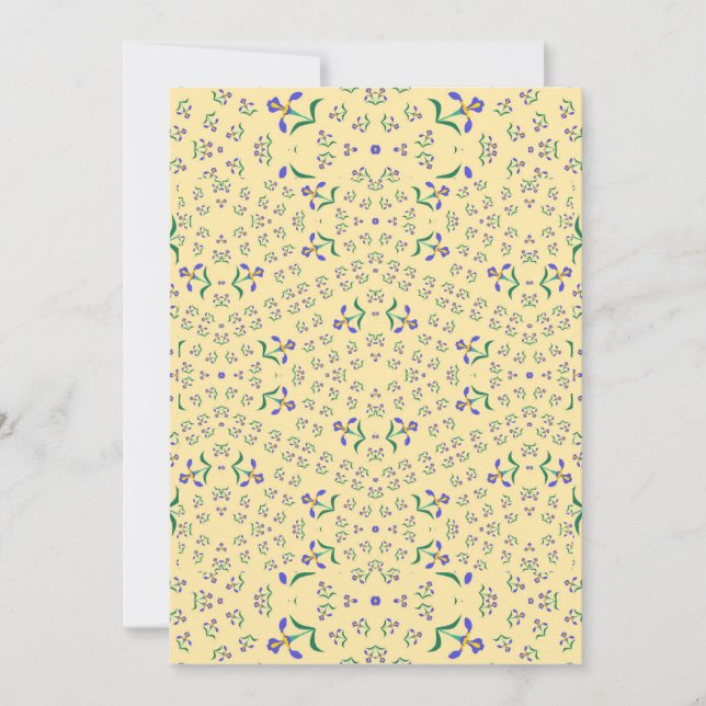 Invitation motif vectoriel sans couture de fleurs design  (Devant)