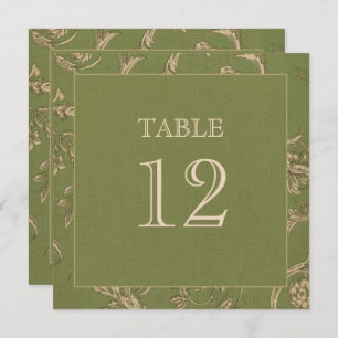Invitation Motif Vintage beige vert Burlap Mariage Texture