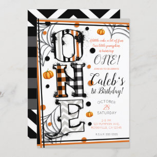 Invitation Motif Whimsical Halloween Mashup 1er Anniversaire